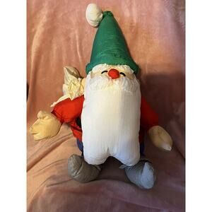 Vintage J.S. International Christmas Santa Claus Nylon Plush Stuffed parachute